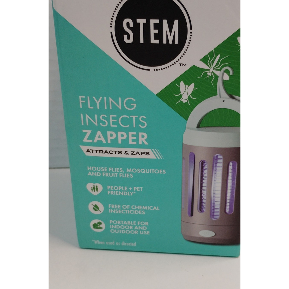 STEM Rechargeable Portable Indoor Outdoor Insect Zapper Lamp UV Light Gray